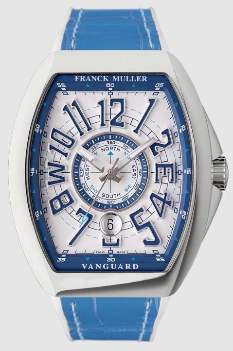 Franck Muller VANGUARD MARINER Replica Watch V41SCDTYTMAR ACAC White Dial